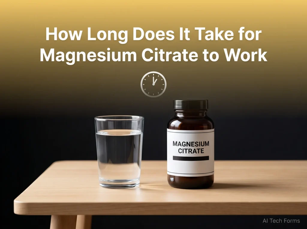 how long does it take for magnesium citrate to work​