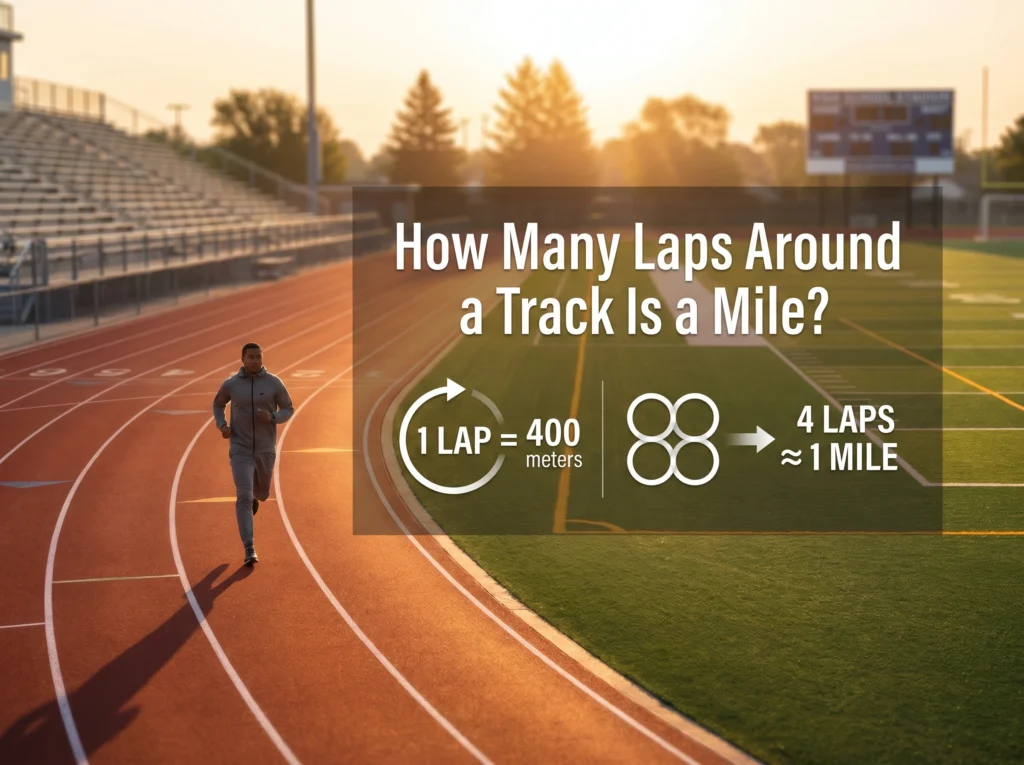 how many laps around a track is a mile