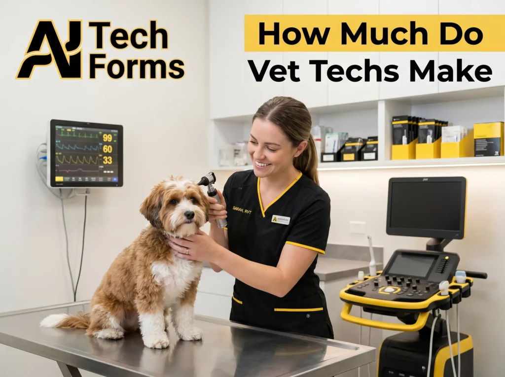 how much do vet techs make​