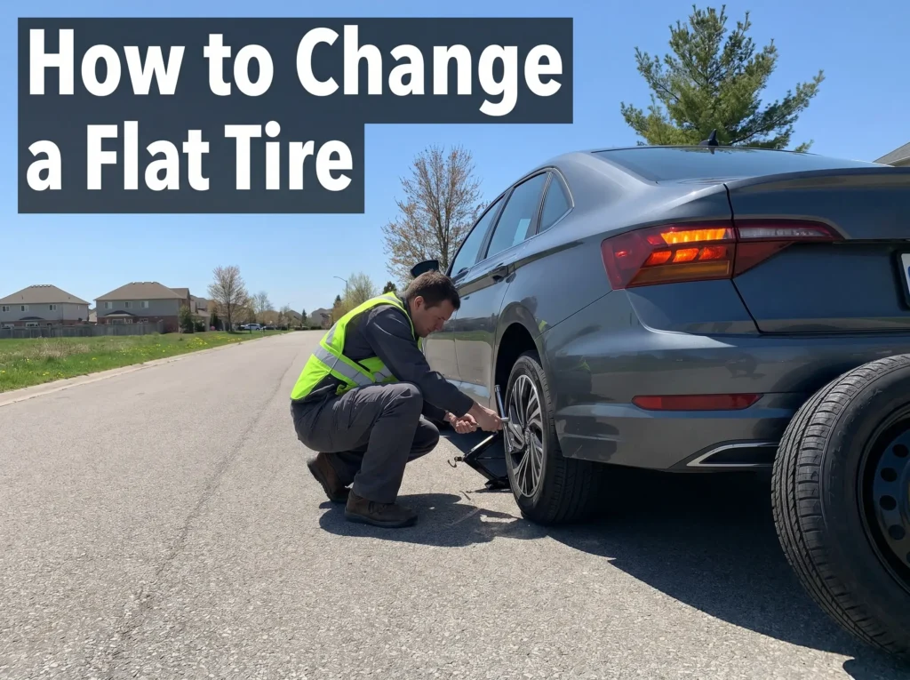 how to change a flat tire