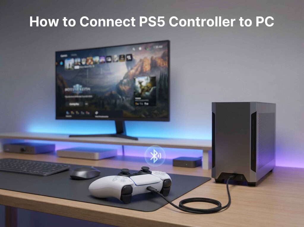 how to connect ps5 controller to pc​