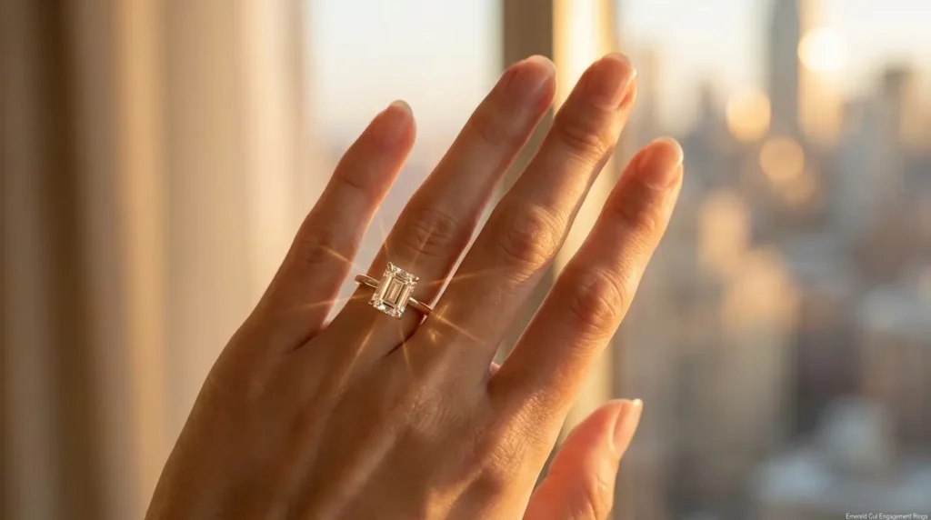 emerald-cut-engagement-rings​